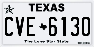 TX license plate CVE6130