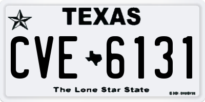 TX license plate CVE6131