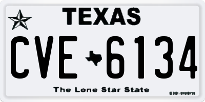 TX license plate CVE6134