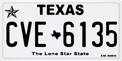 TX license plate CVE6135