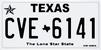 TX license plate CVE6141