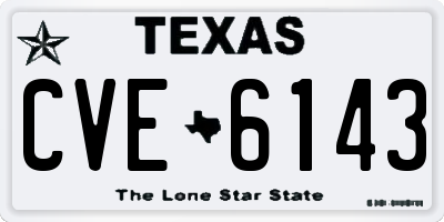 TX license plate CVE6143