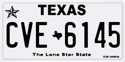TX license plate CVE6145