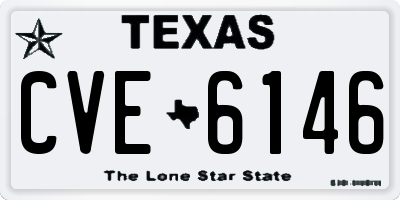 TX license plate CVE6146