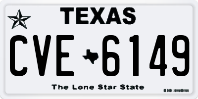 TX license plate CVE6149