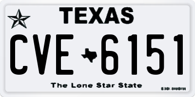 TX license plate CVE6151