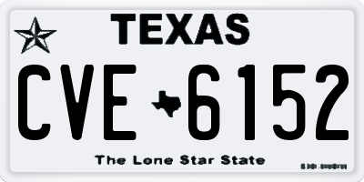TX license plate CVE6152