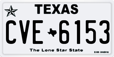 TX license plate CVE6153
