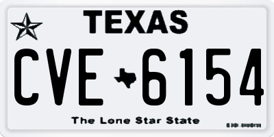 TX license plate CVE6154