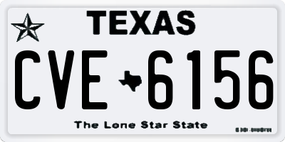 TX license plate CVE6156