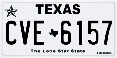 TX license plate CVE6157