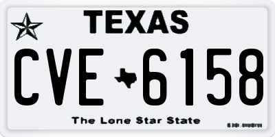 TX license plate CVE6158