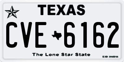 TX license plate CVE6162