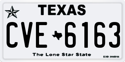 TX license plate CVE6163