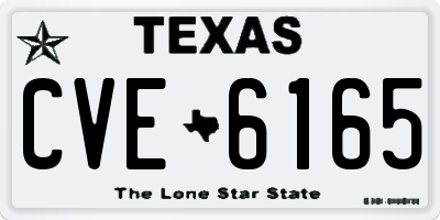 TX license plate CVE6165
