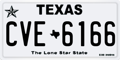 TX license plate CVE6166