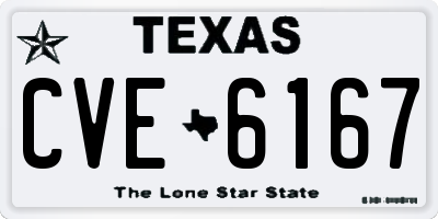 TX license plate CVE6167
