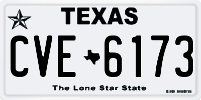 TX license plate CVE6173