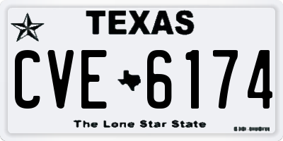 TX license plate CVE6174