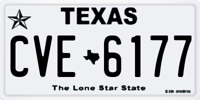 TX license plate CVE6177