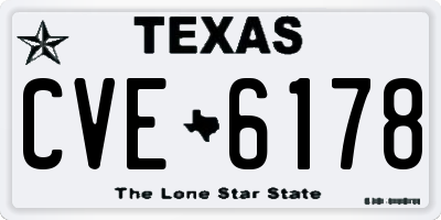 TX license plate CVE6178
