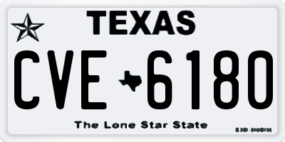 TX license plate CVE6180