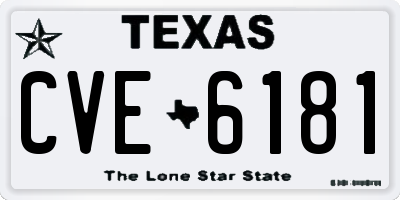 TX license plate CVE6181