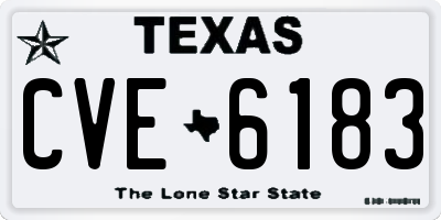 TX license plate CVE6183