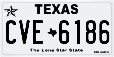 TX license plate CVE6186