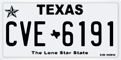 TX license plate CVE6191