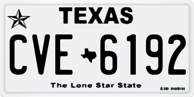 TX license plate CVE6192