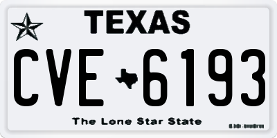 TX license plate CVE6193