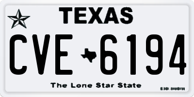 TX license plate CVE6194