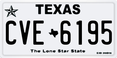 TX license plate CVE6195