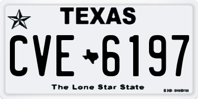 TX license plate CVE6197