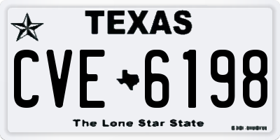 TX license plate CVE6198