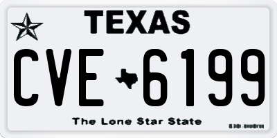 TX license plate CVE6199