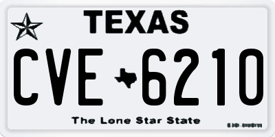 TX license plate CVE6210