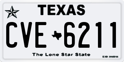 TX license plate CVE6211