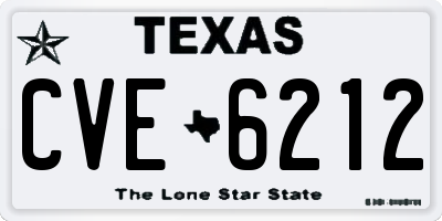 TX license plate CVE6212