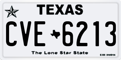 TX license plate CVE6213