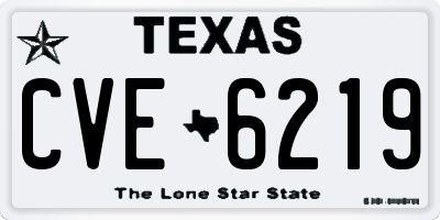 TX license plate CVE6219