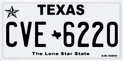 TX license plate CVE6220