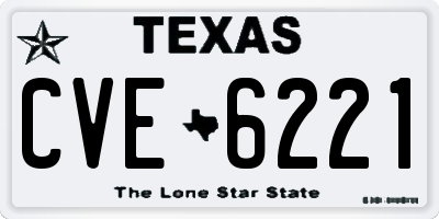 TX license plate CVE6221