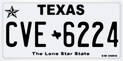 TX license plate CVE6224