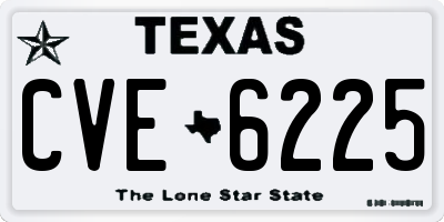 TX license plate CVE6225