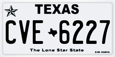 TX license plate CVE6227