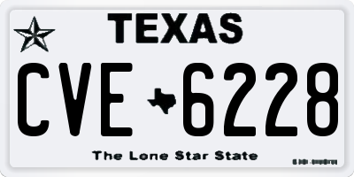 TX license plate CVE6228