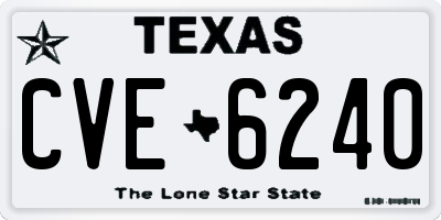 TX license plate CVE6240