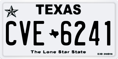 TX license plate CVE6241